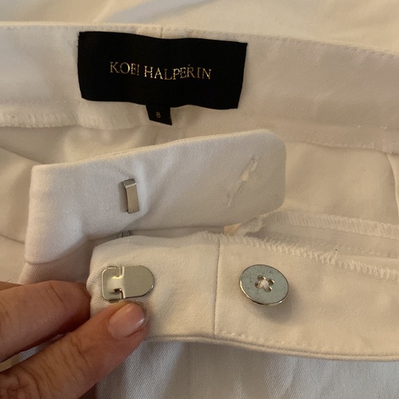 Kobi Halperin from Bloomies stunning white cotton blended luxury stretchy pants - Picture 11 of 12